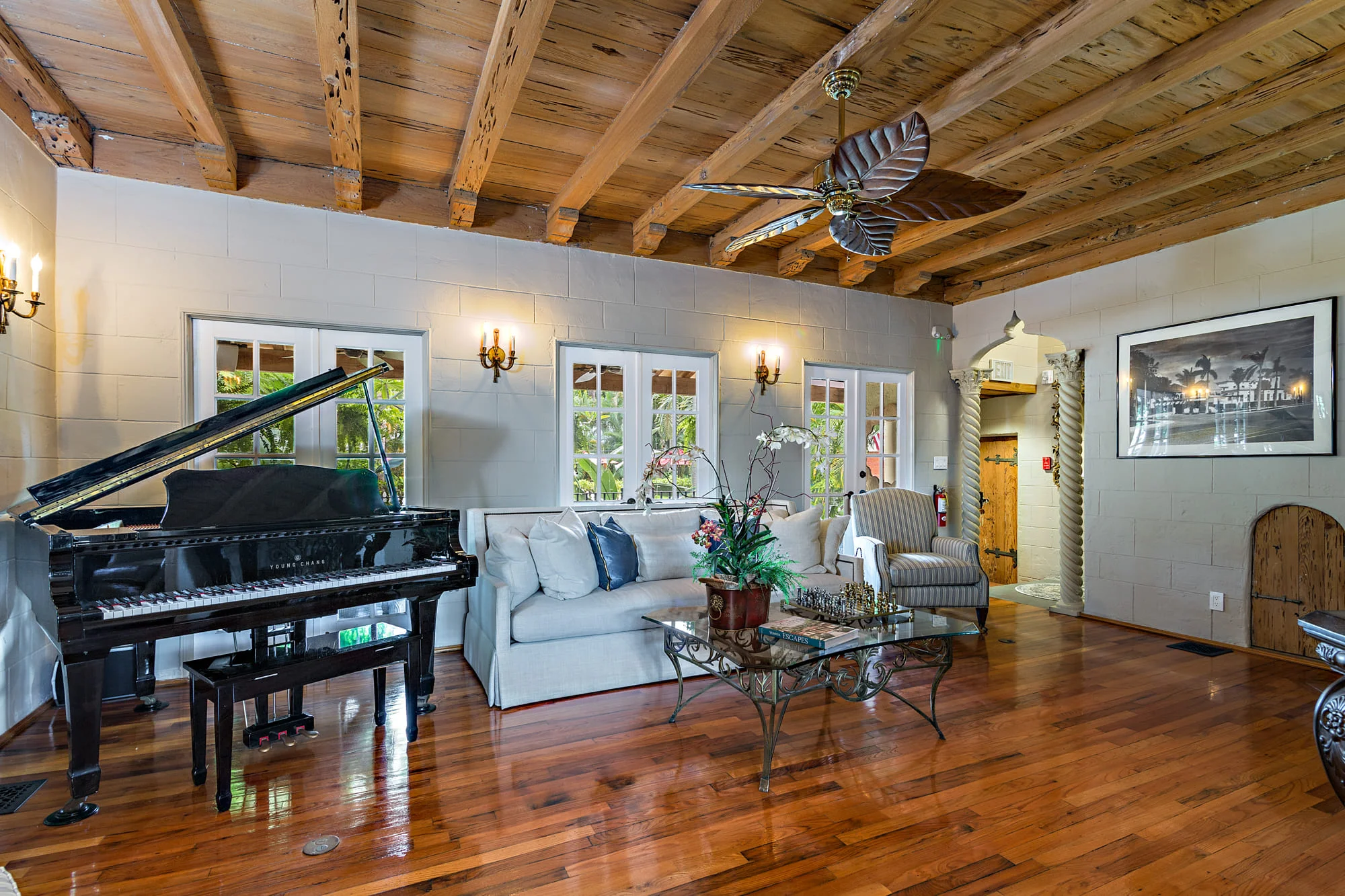 Image of baby grand piano Casa Grandview Bed and Breakfast this area is shared by Penthouse, Mezzanine, and Library